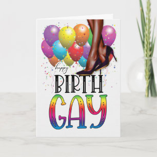 Cartes d'anniversaire arc-en-ciel GAY drôle pour u
