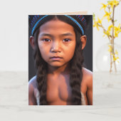 CARTES D'ANNIVERSAIRE AUTOCHTONES AMÉRICAINES INDI (Fleur jaune)