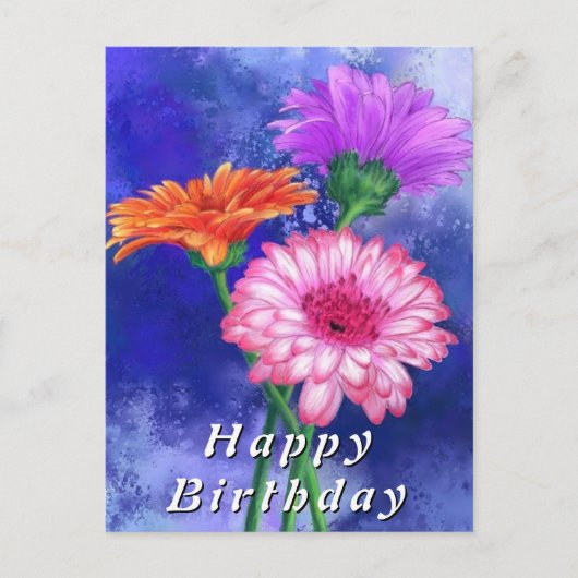 Cartes d'anniversaire aux Gerbera Daisies (Devant)