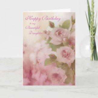 Cartes d'anniversaire aux roses et bourgeons roses