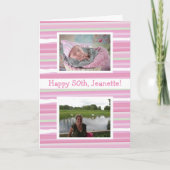 Cartes d'anniversaire avec des photos d'hier et d' (Devant)