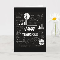 Cartes d'anniversaire avec équations et diagrammes