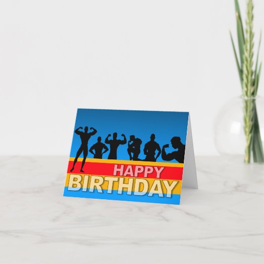 Cartes d'anniversaire Bodybuilder (Devant)