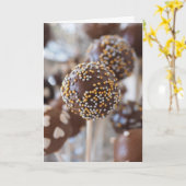 CARTES D'ANNIVERSAIRE CAKE POPS (Fleur jaune)