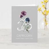 Cartes d'anniversaire Capricorn (Fleur jaune)