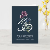 Cartes d'anniversaire Capricorn (Fleur jaune)