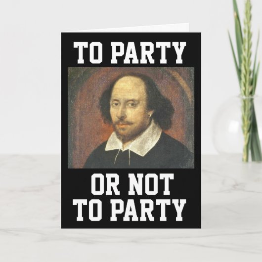 CARTES D'ANNIVERSAIRE CHAKESPEARE FUNNY (Devant)
