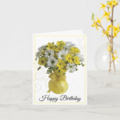 Cartes d'anniversaire - Daisées (Fleur jaune)