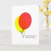 Cartes d'anniversaire de belle-fille, ballons (Fleur jaune)