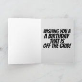 CARTES D'ANNIVERSAIRE DE CABANE EN BOIS, DRÔLES (Intérieur)