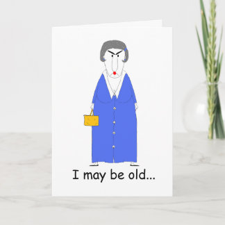Cartes d'anniversaire de femme âgée drôle et grinc