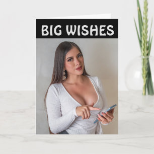 CARTES D'ANNIVERSAIRE DE FILLES DE BUXOM BRUNETTE 