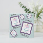 Cartes d'anniversaire de gâteau d'anniversaire (Debout devant)