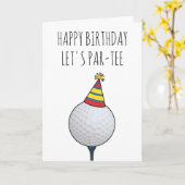cartes d'anniversaire de golf (Fleur jaune)