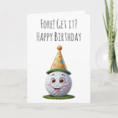 cartes d'anniversaire de golf (Devant)