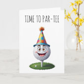 cartes d'anniversaire de golf (Fleur jaune)