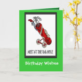 Cartes d'anniversaire de golf, Mon sac de golf (Fleur jaune)