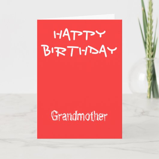Cartes d'anniversaire de grand-mère (Devant)