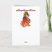 Cartes d'anniversaire de la danseuse du ventre (Dos)