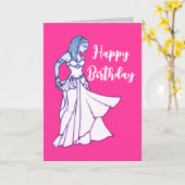 Cartes d'anniversaire de la danseuse du ventre (Fleur jaune)