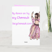 Cartes d'anniversaire de la danseuse du ventre (Dos)