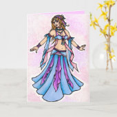 Cartes d'anniversaire de la danseuse du ventre (Fleur jaune)