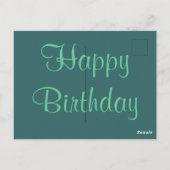 Cartes d'anniversaire de la danseuse du ventre (Dos)