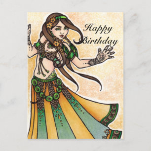Cartes d'anniversaire de la danseuse du ventre