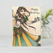 Cartes d'anniversaire de la danseuse du ventre (Debout devant)