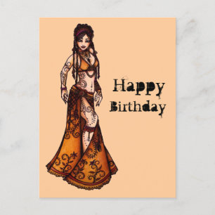 Cartes d'anniversaire de la danseuse du ventre