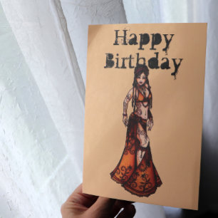 Cartes d'anniversaire de la danseuse du ventre