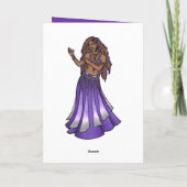 Cartes d'anniversaire de la danseuse du ventre (Dos)