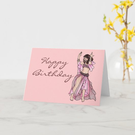 Cartes d'anniversaire de la danseuse du ventre (Fleur jaune)