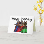 Cartes d'anniversaire de la danseuse du ventre (Fleur jaune)