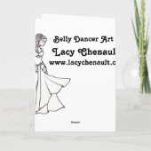 Cartes d'anniversaire de la danseuse du ventre (Dos)