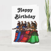 Cartes d'anniversaire de la danseuse du ventre (Devant)