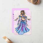 Cartes d'anniversaire de la danseuse du ventre (Devant/Arrière en situation)