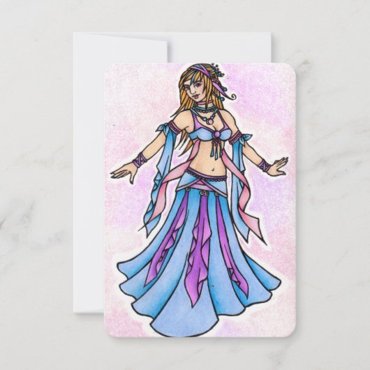 Cartes d'anniversaire de la danseuse du ventre (Devant)