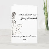 Cartes d'anniversaire de la danseuse du ventre (Dos)