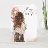 Cartes d'anniversaire de la femme moderne (Devant)