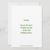 Cartes d'anniversaire de la grenouille et du Maze  (Dos)