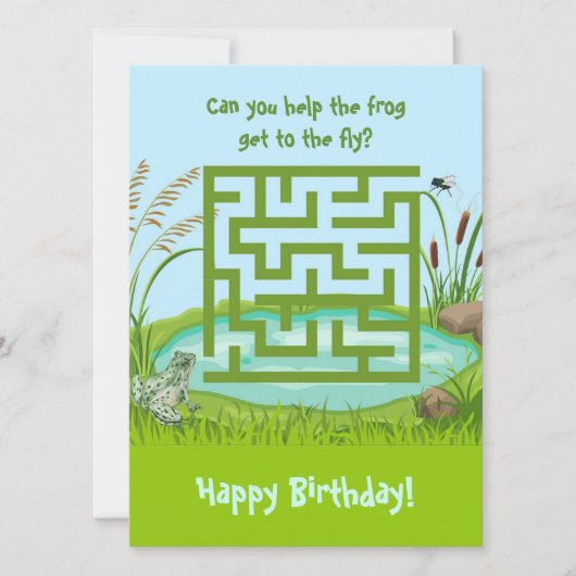 Cartes d'anniversaire de la grenouille et du Maze  (Devant)