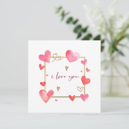 Cartes d'anniversaire de la Saint-Valentin à l'aqu (Debout devant)