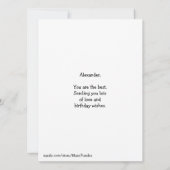 Cartes d'anniversaire de lapin et foin pour enfant (Dos)