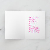 Cartes d'anniversaire de l'ex petit ami (Intérieur)