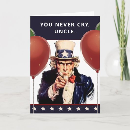 Cartes d'anniversaire de l'oncle drôles (Devant)
