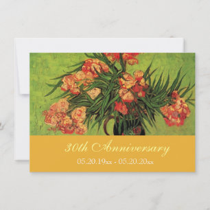 Cartes d'anniversaire de mariage en beaux-arts flo