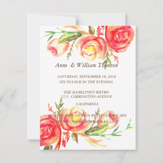 Cartes d'anniversaire de mariage rustiques avec ar (Dos)