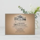 Cartes d'anniversaire de mariage vintage typograph (Debout devant)