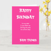 Cartes d'anniversaire de père bébé (Fleur jaune)